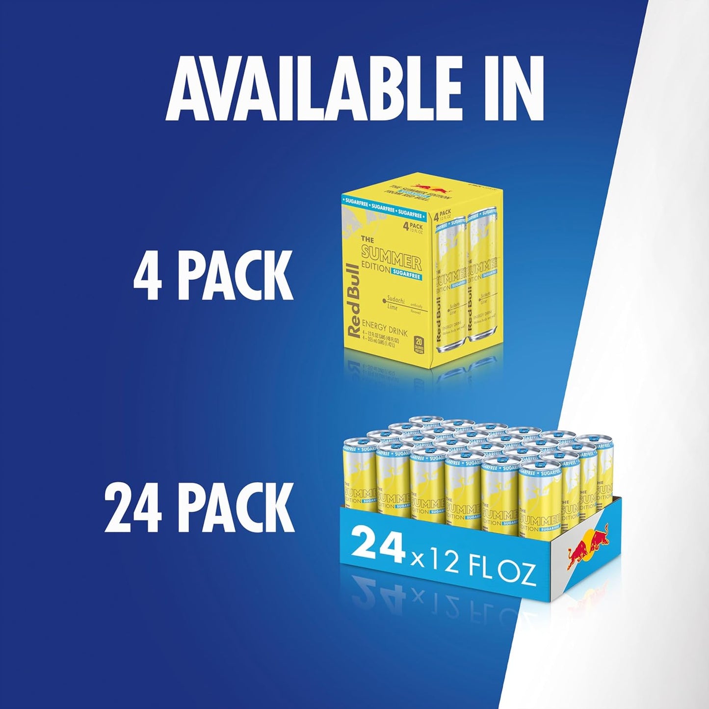 Red Bull Summer Edition Sugarfree Energy – Stocking Stuffer and Care Package Favorite, 12oz 4 Pack