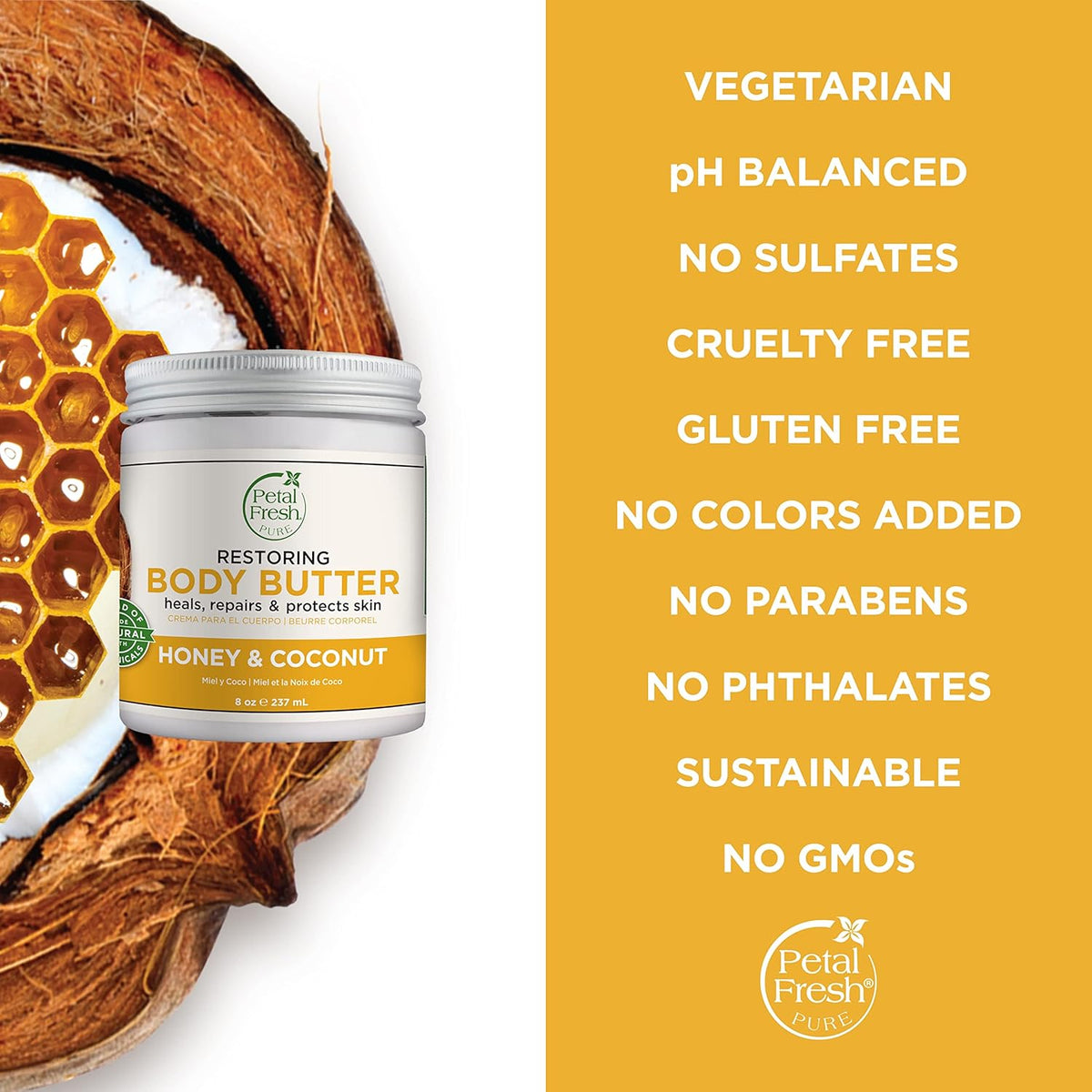 rich, creamy butter texture formulated for all skin types