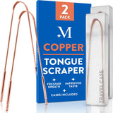 Mouthology Copper Tongue Scrubber with Travel Case – Valentine's Day Gift for the Wellness Lover