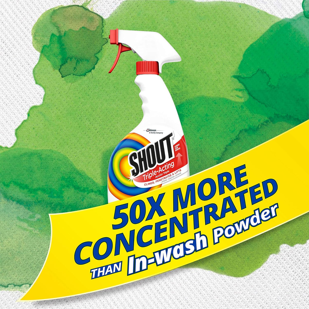 Shout Active Enzyme Laundry Stain Remover Spray – Schedule-Friendly Stain Remover You Can Apply Up to a Week Before Washing