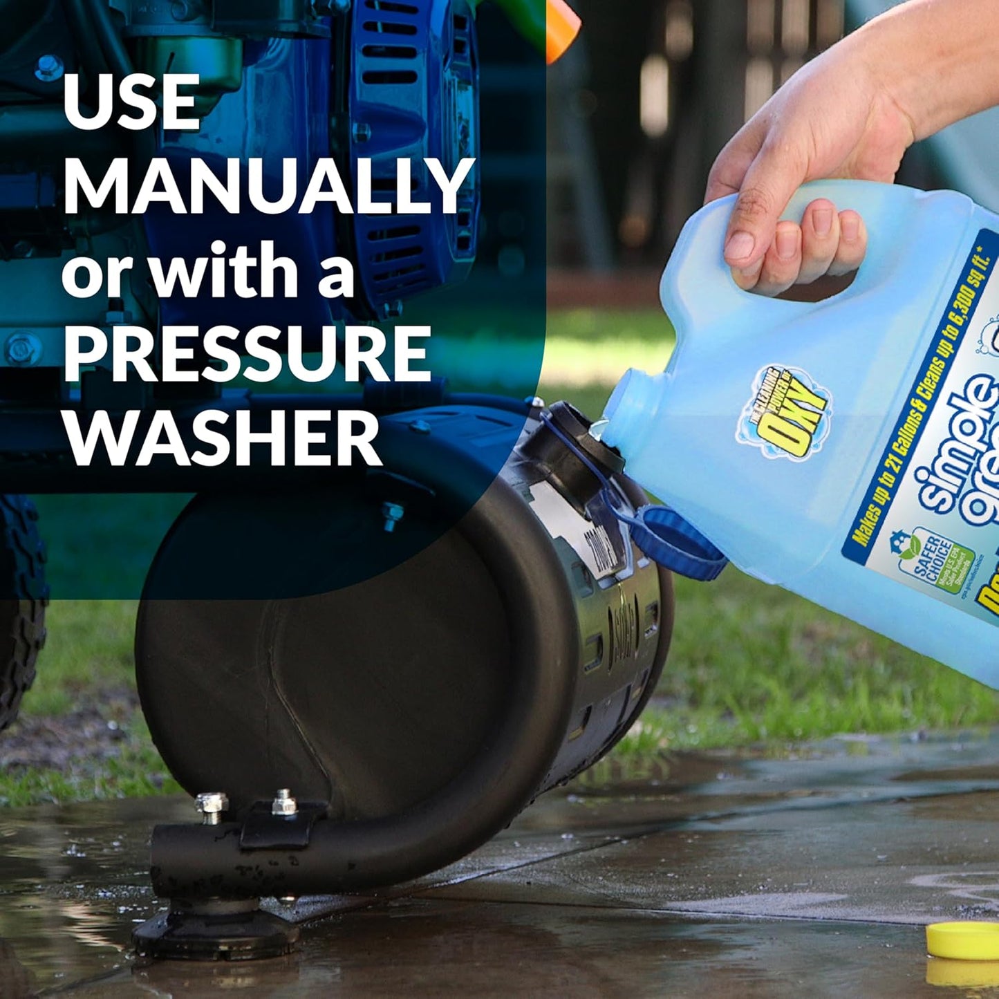Simple Green Oxy Solve Deck and Fence Pressure Washer Cleaner – Plant-Friendly Citric Acid Deck Wash for Rental Properties