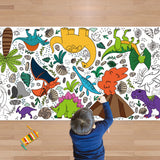 OHOME Halloween Coloring Tablecloth - All-in-One Tablecloth and Activity for Simple Hosting, Clean Tables, and Stress-Free Parties