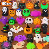 OCATO 50Pcs Halloween Squishy Collection with Pumpkin Bucket – Surprise Holiday Gift for Kids from Grandparents