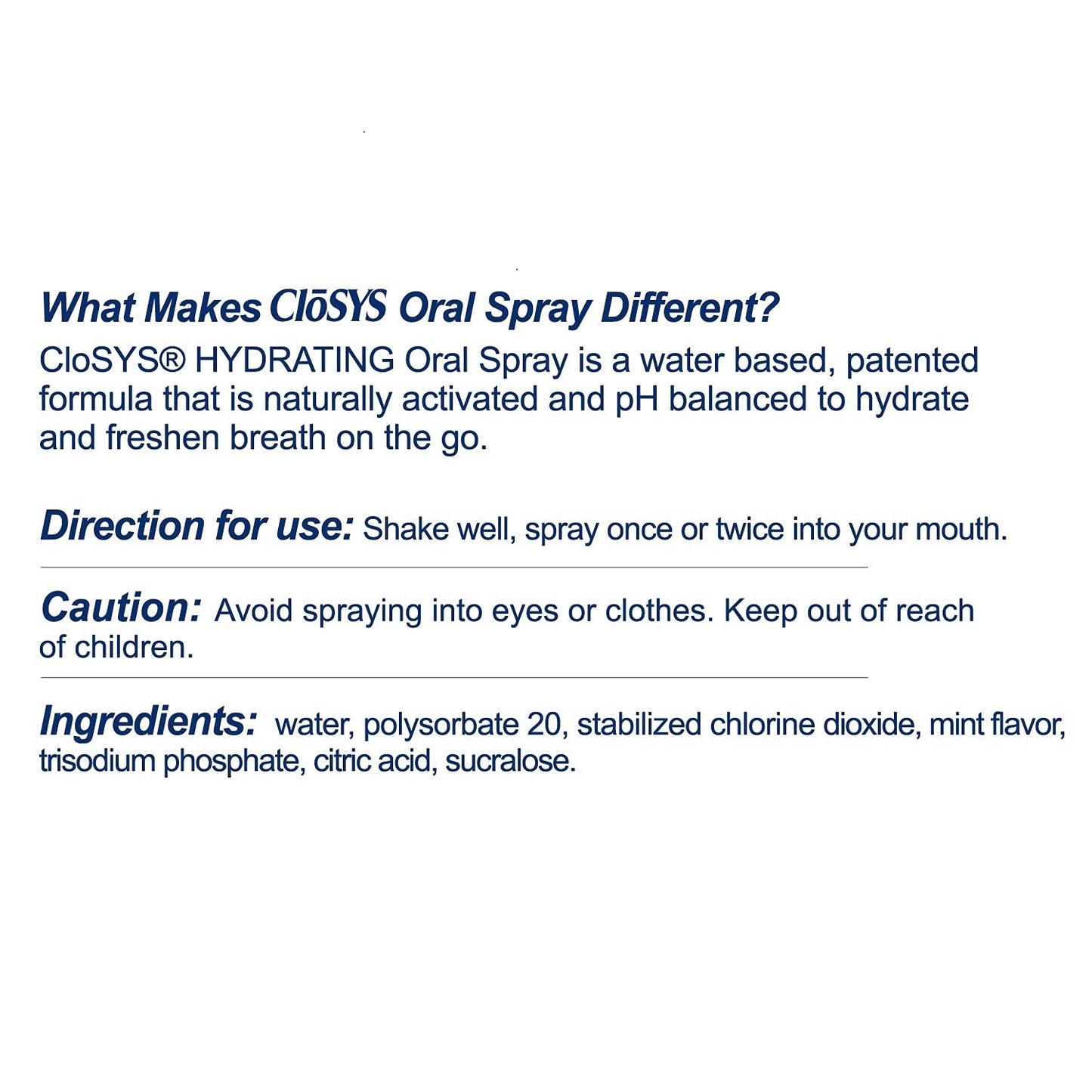 sugar-free, ph-balanced mint formula designed for oral health support