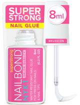 NYK1 NailBond Nail Glue for Acrylics – Streamlined Precision Brush for Intentional, Minimal Beauty Routines, 8ml