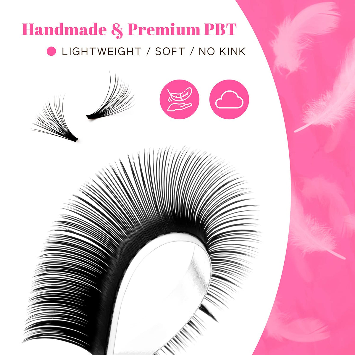 TDANCE Easy Fan Volume Lash Extensions – Faster Lash Application for Busy Beauty Studios, Self-Blooming Russian Volume Lashes 0.03-0.12mm