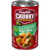 Campbell's Chunky Old Fashioned Vegetable Beef Soup, 18.8 Oz Can – Quick Lunch Break Staple for Workplace Cafeteria and Home Desk