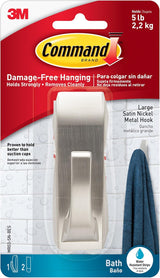 Command Modern Reflections Hook – Tool-Free Bathroom Hook That Protects Walls, Tenants, and Little Helpers