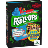 Fruit Roll-Ups Stranger Things Themed Camping and Park Snack, Portable Fruit Roll Variety for On-the-Go, 5 oz