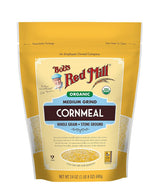 Bob's Red Mill Organic Medium Grind Cornmeal – Whole-Grain Baking Base for Kid-Approved Cornbread and Muffins