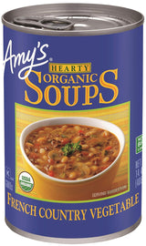 Amy's Kitchen Plant Based French Country Soup – Short Ingredient List Canned Dinner for Less Waste and Effortless Eating