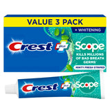Crest + Scope Whitening Toothpaste – Bridal Shower Gift for the Bride-to-Be, 3-Pack Whitening and Fresh Breath Toothpaste Set