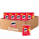Pringles Original Flavored Potato Chips – Tailgating and Picnic Snacks for Outdoor Gatherings, 12 Pack 1.3oz Cans