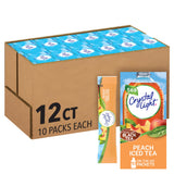 Crystal Light Peach Iced Tea Powder – 120 Packets Designed for Minimal Storage and Clean, Neutral Routines
