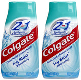 Colgate 2 in 1 Whitening Icy Blast Toothpaste & Mouthwash – Valentine's Day Care Package, Whitening and Fresh Breath