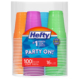 Hefty Party On Festive Firework Print Cups – Eye Catching Patriotic Party Tableware for Themed Celebrations, Variety Pack