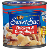Sweet Sue Chicken & Dumplings Canned Soup - Easy Microwave Lunch Between Meetings, 14g Protein Per Serving