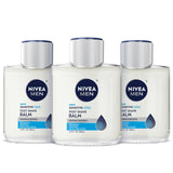 NIVEA MEN Sensitive Cool After Shave Balm, Anniversary Gift for Him Who Shaves Daily, Dermatologist-Tested Alcohol-Free Shave Soother, 3.3 Fl Oz Bottle, Pack of 3