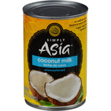 Simply Asia Coconut Milk for Intentional Home Cooks, 13.66 fl oz Unsweetened Can for Less-Is-More Pantry and Dairy-Free Recipes