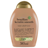 OGX Ever Straight Brazilian Keratin Shampoo – Evening Haircare Ritual for Smooth, Restored Strands, 13 fl oz