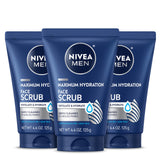 NIVEA MEN Maximum Hydration Face Scrub – Wind-Down Bathroom Ritual with Aloe Vera and Provitamin B5