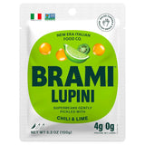 BRAMI Chili & Lime Lupini Snacks – Durable Resealable Pouch for Travel, Backpacking, and Open-Air Lunches, Plant Based