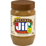 Jif Natural Creamy Peanut Butter Spread – Pre-Workout Protein for Busy Study Sessions, 40 oz