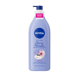 NIVEA Oil Infused Body Lotion – Long-Lasting Cherry Blossom Scented Lotion for Sensory Self-Care Routine, 16.9 Fl Oz