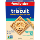 Triscuit Reduced Fat Whole Wheat Crackers – Plant-Based Gym Bag Snack for Active Wellness Lifestyles