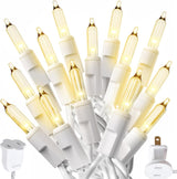 PREXTEX White Wire String Lights for Bedroom Accent, Holiday Tree Wrap, and Indoor Home Decor, 10 Ft Warm White, 50 Count