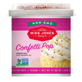 Miss Jones Baking Co. Confetti Pop Vegan Frosting, 11.98 oz – 90% Organic Non-GMO Frosting for Mindful Holiday Baking