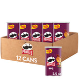 Pringles BBQ Grab N' Go – Intentional Snack Storage with Identical Stackable Cans, 12 Mini Tubs