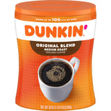 Dunkin' Medium Roast Ground Coffee – Valentine's Day Gift for Her, Cafe-Style At-Home Brew