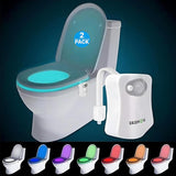 ZEZHOU Motion Activated Toilet Light – Fun 8 Color Changing Lamp for Potty Training Toddlers, Safe Bathroom Gadget for Children