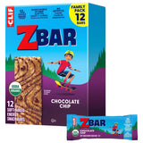 Zbar Chocolate Chip Energy Bars for Camping Trips, Soccer Sidelines, and Stroller Walks – Individually Wrapped 12-Pack