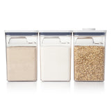 OXO Good Grips POP Container Bulk Set – Faster Pantry Restocking System, Clear Square Canisters with One-Touch Lids for Bulk-Buying Cooks