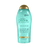 OGX Hydration Sea Kelp Body Scrub – Gentle Daily Exfoliator for a Calming Self-Care Shower Experience, Sulfate-Free 2-in-1