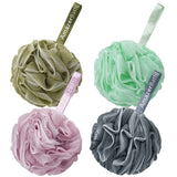 AmazerBath Hanging Loofah Sponge Bundle – Uncluttered Shower Storage Solution with Built-In Drying Loop