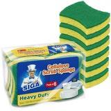 MR.SIGA 12-Pack Dish Sponge – Single-Solution Bulk Set to Simplify Your Cleaning Routine