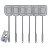 MR.SIGA 6 Pack Long Handle Fly Swatter, Family Safe Insect Swatter for Living Room, Garage, and Hallway Use