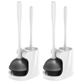 MR.SIGA Bathroom Cleaning Plunger and Brush Set – Gift-Ready Neutral Set for Home Makeovers