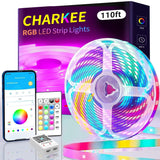 CHARKEE Dimmable LED Strip Lights – Energy Saving Office and Home Studio Lighting with Timer for Daily Routine