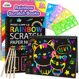 ZMLM Rainbow Scratch Art Set – Paint-Free Craft Notebook for Children, Indoor Playtime Activity for Nursery and Bedroom