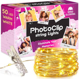 Mind-Glowing Photo Clips String Light - Living Room Ambient Lighting, Decorative Photo Garland with Clips and Timer for Soft Warm Glow