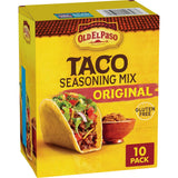 Old El Paso Original Taco Seasoning Mix 10 Pack – Bulk Meal Prep Seasoning for Efficient Weekly Planning