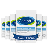 Cetaphil Gentle Cleansing Bar – Family Safe Soap for Kids Bath Time and Shared Shower Use, Unscented 6-Pack