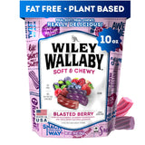 Wiley Wallaby Licorice 10 Ounce Classic Gourmet Soft & Chewy Australian Blasted Berry Candy Twists – Better-for-You Berry Chews for School Lunchboxes and Playdates