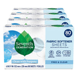 Seventh Generation Lavender Dryer Sheets Bulk 8 Pack – Family-Sized Fabric Softener for Kids' Rooms, Playroom Laundry, and Shared Closets