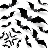 CESOF Halloween Party Outdoor Bats – Waterproof 3D PVC 70-Pack for Porch Columns, Yard Trees & Trick-or-Treat Doorway