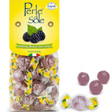 Perle di Sole Blackberry Italian Hard Candy Individually Wrapped – Premium Gourmet Confections, Imported Blackberry Bonbon with Fizzy Heart